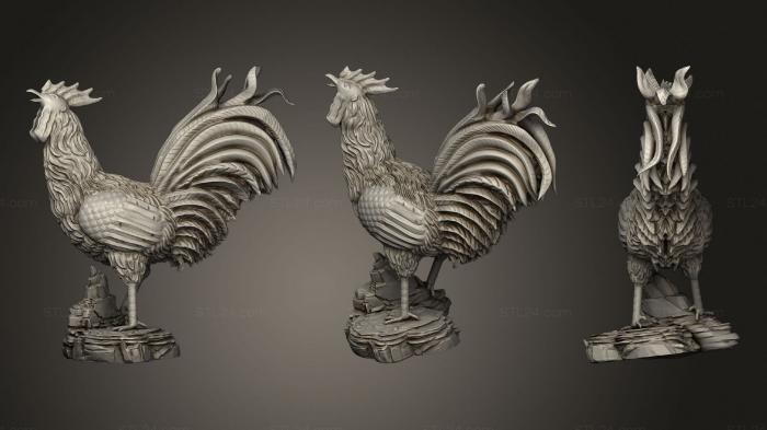 Статуэтки животных (Цыпленок, STKJ_2009) 3D модель для ЧПУ станка